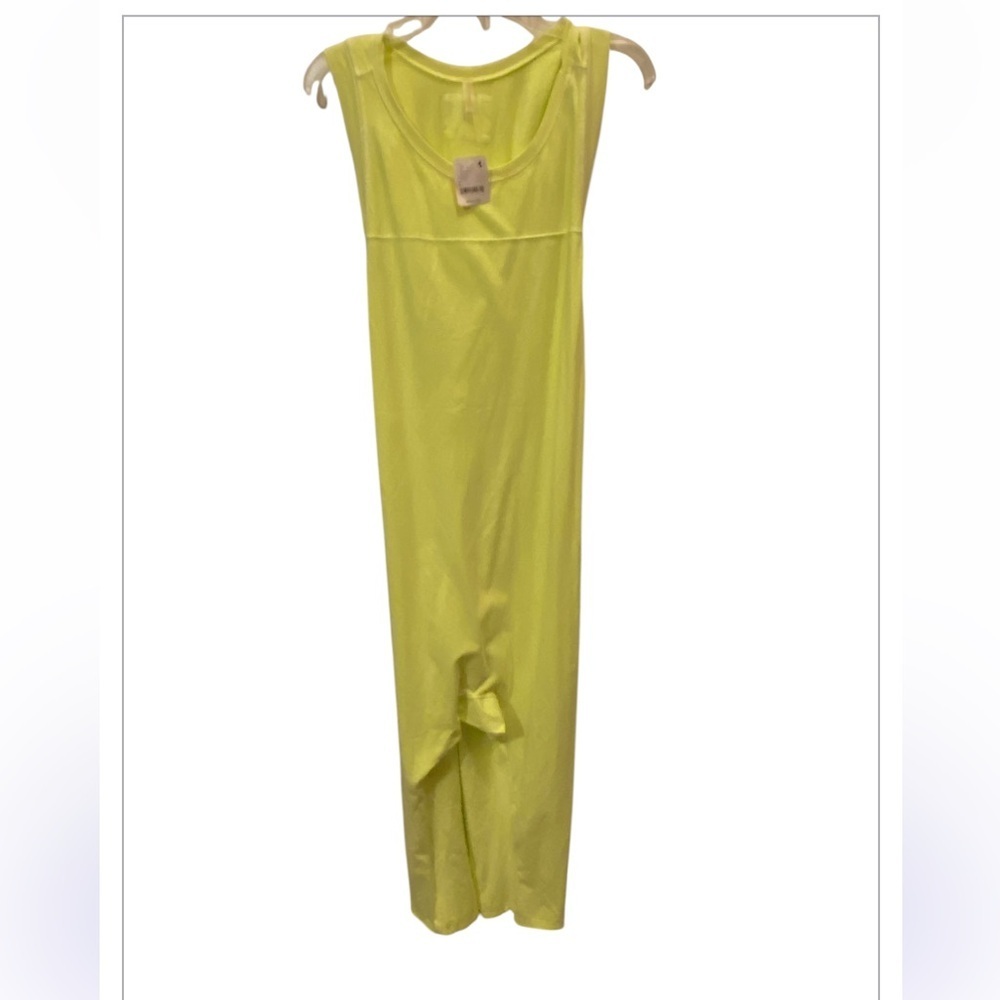 NWT FREE PEOPLE Movement Hot Shot Twisted Onesie Sour Citrus Size Large - Picture 3 of 7